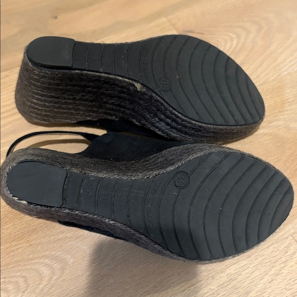 Cordani Black Suede Slingback Wedges - Picture 5 of 7